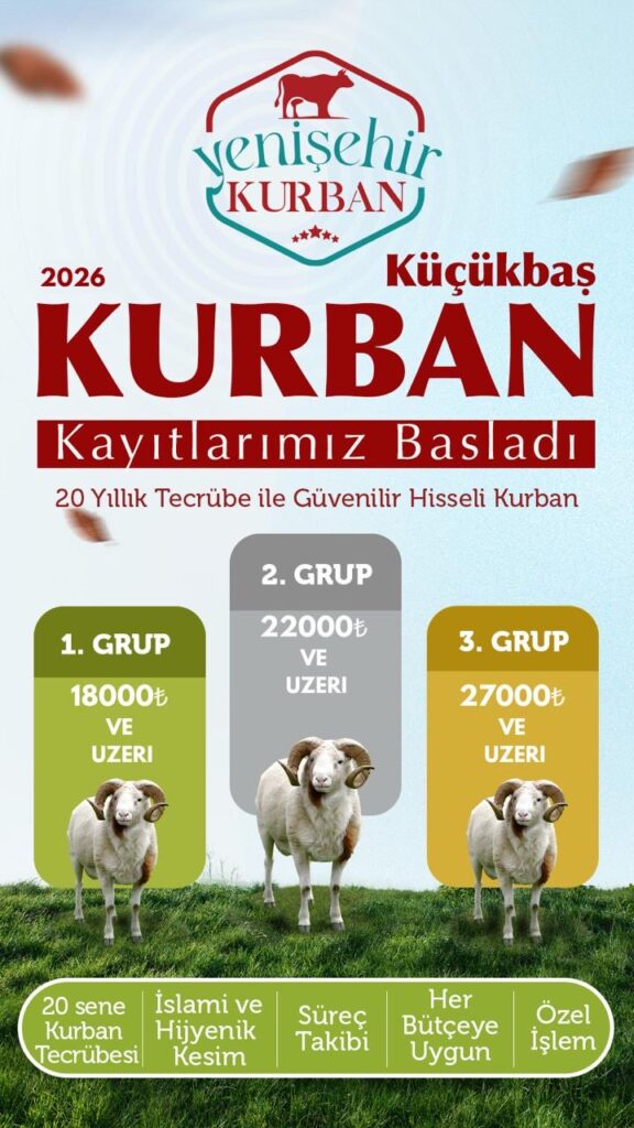 yenişehir küçükbaş kurban 2026